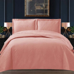 Polyester Floral Bedspread with Pillow Shams