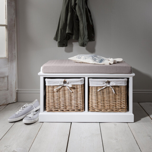 Hudson Oaks Polyester Blend Upholstered Storage Bench
