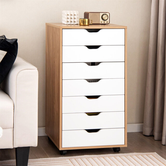 Saenz 10cm Wide 7 -Drawer File Cabinet