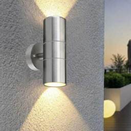 Outdoor GU10 Up Down Wall Light Stainless Steel IP44