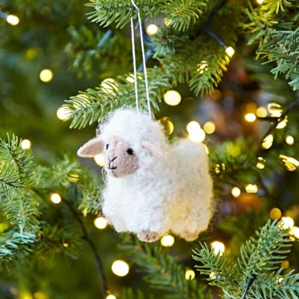 9cm Handmade Wool / Felt Hanging Figurine Ornament