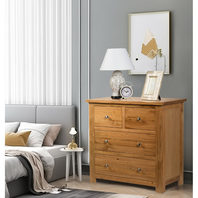 Ellis Solid Wood 83cm W 4 - Drawer Chest of Drawers