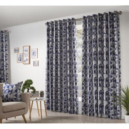 Stamper Semi Sheer Curtain Pair