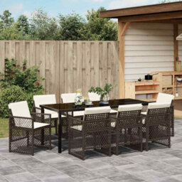 Garden Dining Set Poly Rattan Outdoor Patio Furniture Terrace Seats