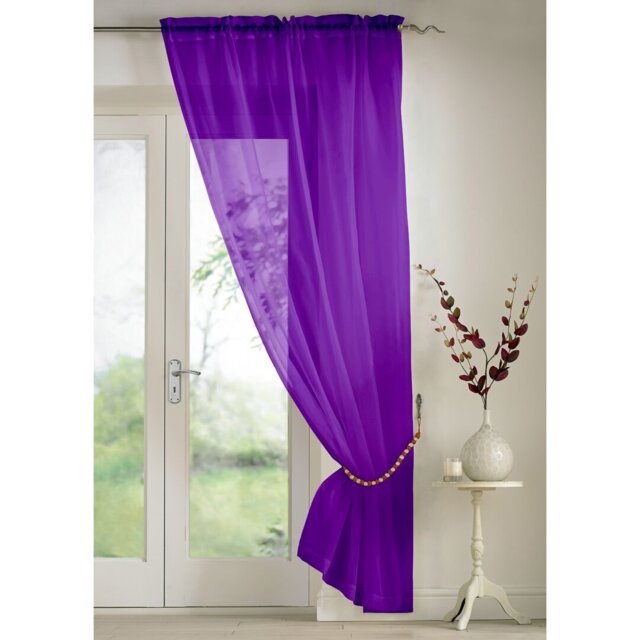 Billerica Slot Top Panel Sheer Curtain