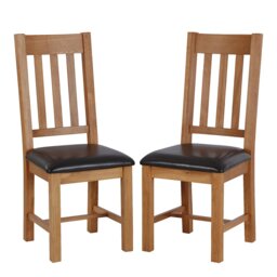 Side chair Set Nutmeg of Solid Wood