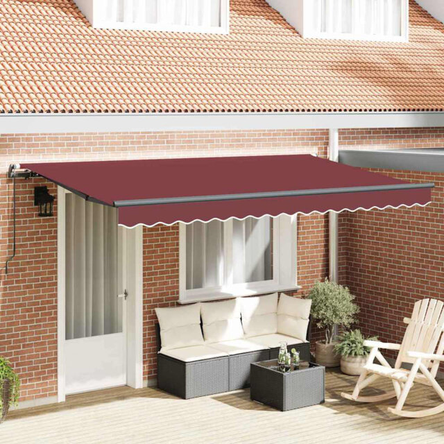 VidaXL 350cm W x 200cm D Fabric Cover Retractable Door / Window Awning