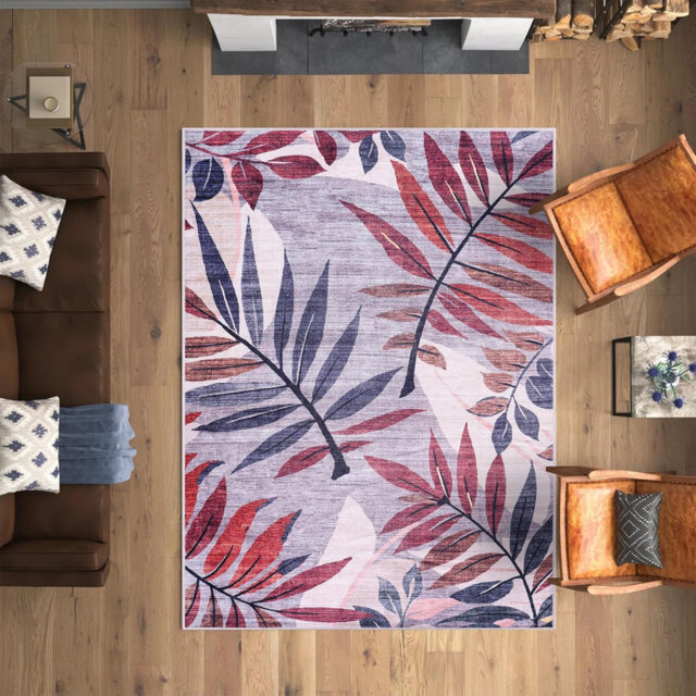 Traditional Area Rug Modern Non Slip Mat Large Entryway Rugs Washable Carpet Pad for Bedroom - 3001