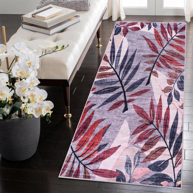Traditional Area Rug Modern Non Slip Mat Large Entryway Rugs Washable Carpet Pad for Bedroom - 3001