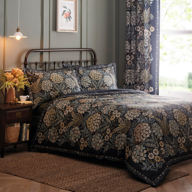 Evelina Cotton Floral Duvet Cover Set with Pillowcases Included
