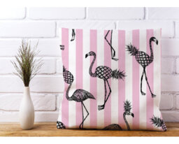 Gatwick PINEAPPLE FLAMINGO Square Throw Cushion