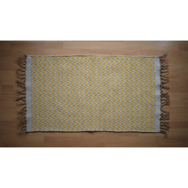 Paule Handloom Handwoven Cotton Gold Rug