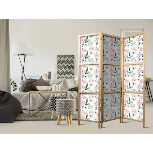 171cm H Solid Wood Folding Room Divider