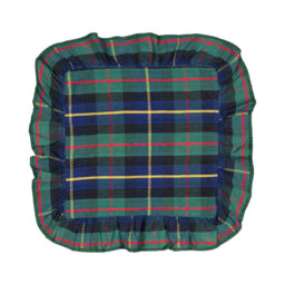 Dowitcher Plaid Square Throw Cushion