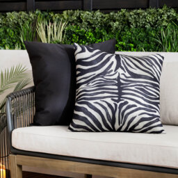 Leopardis Zebra Indoor / Outdoor Animal Print Square Cushion