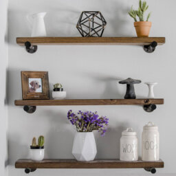 Hensler 3 -Piece Solid Wood Accent Shelf