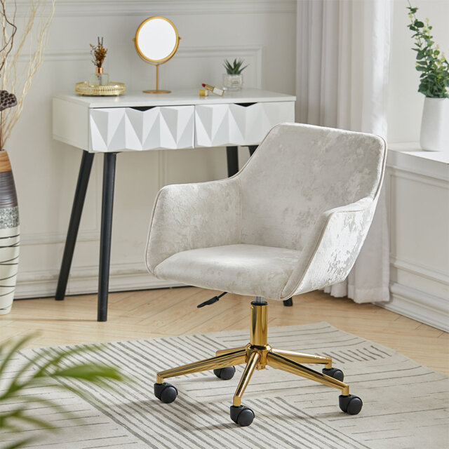 Aeliana Soft Velvet Swivel Desk Chair Office Chair