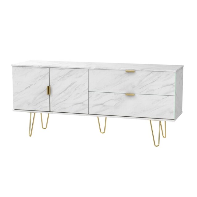 Fully Assembled Petersville 2- Drawer 2 - Door Cabinet Accent Chest