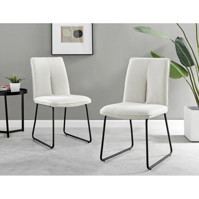 Eubanks Luxury Fabric Upholstered Dining Chair - Minimalist Modern Home