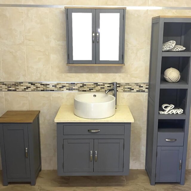 Bridlington 750mm Single Bathroom Vanity with Vessel Ceramic Basin