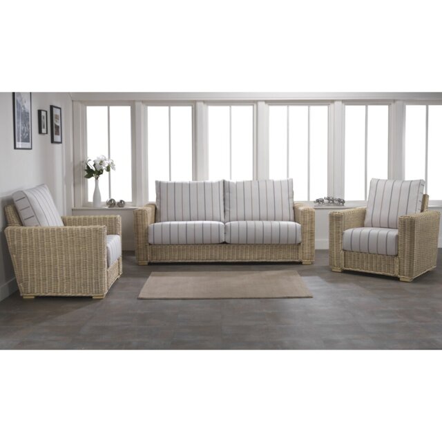 Dizon 3 Piece Conservatory Sofa Set