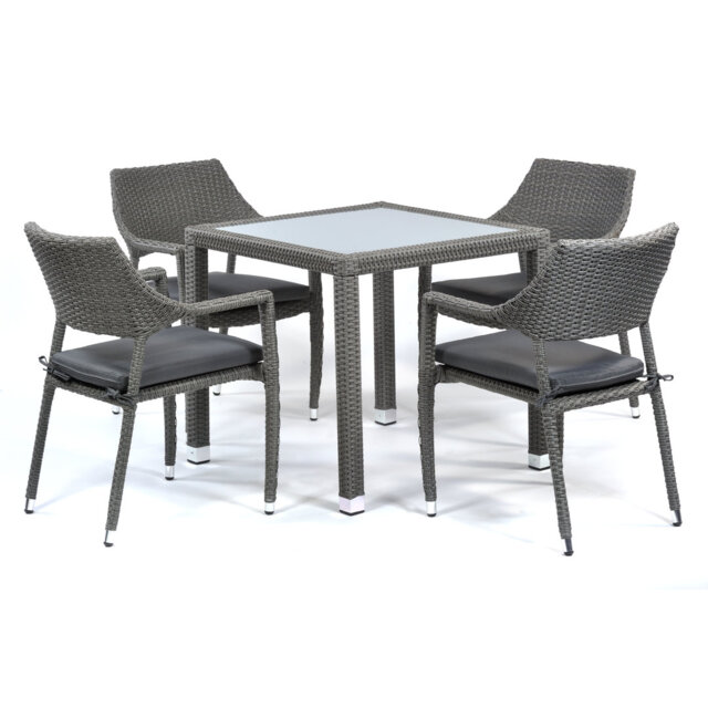 Vanya Square 5 - Piece 4 - Person 80Cm L Outdoor Dining Set