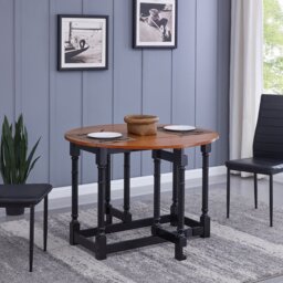 Duncansville Extendable Round Metal Base Dining Table