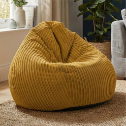 rucomfy Beanbags Large Corduroy Slouchbag - Plush Bean Bag Chair for Adults, Teens and Kids - Home Furniture Seating for Living Room or Bedroom - Mach