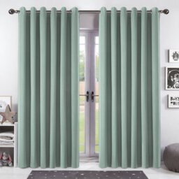 Aspire Homeware Linen 100% Blackout Curtain Pair for Maximum Privacy and Light Control