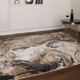Aurora AU08 Marble Metallic Gold Area Rug