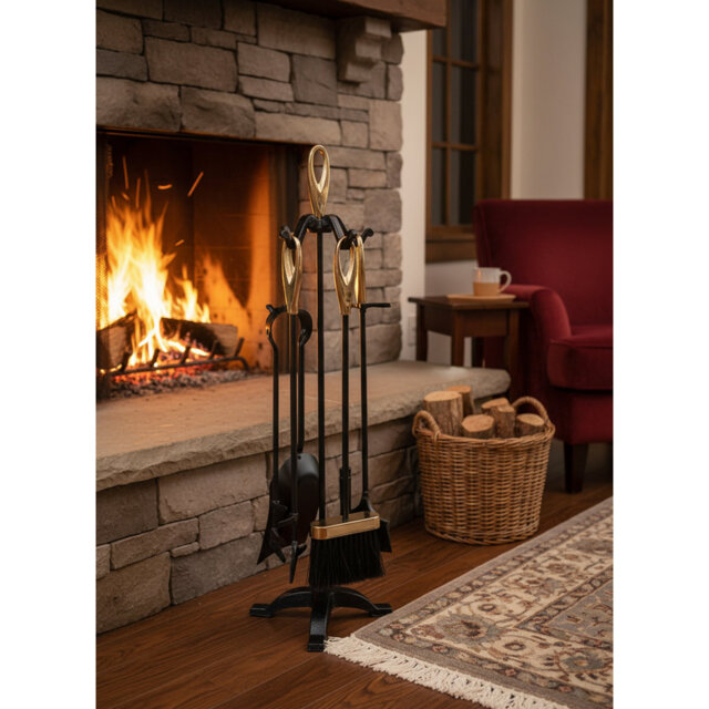 Iron Fireplace Tool Set