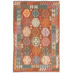 Handmade Kilim Wool Violet Rug