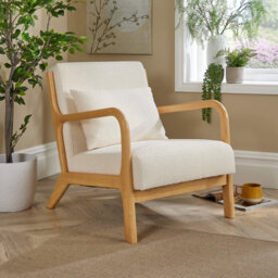 Halie Boucle Upholstered Occasional Accent Armchair