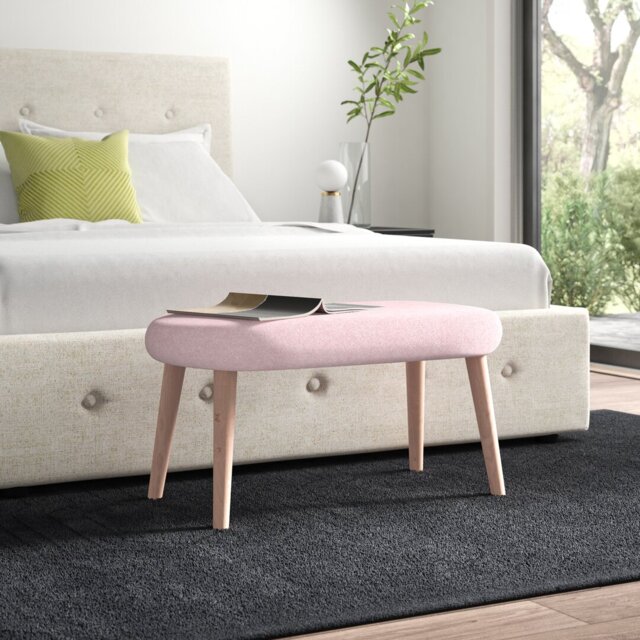 Shetland Polyester Blend Upholstered Bench