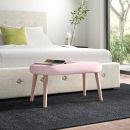 Shetland Polyester Blend Upholstered Bench