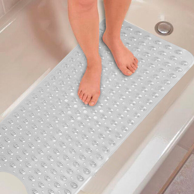 Amere Nonslip Rectangle Cup style Shower Bathtub Mat
