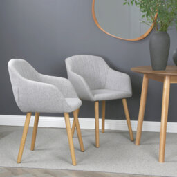 48cm H Premium Textured Woven Linen Upholstered Upholstered Back Armchair