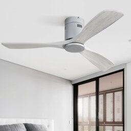 132CM Solid Wood 3-Blade Propeller Ceiling Fan with Remote Control