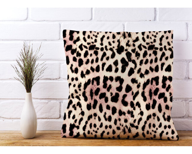 Sturm Leopard Hide Animal Print Scatter Cushion with Filling