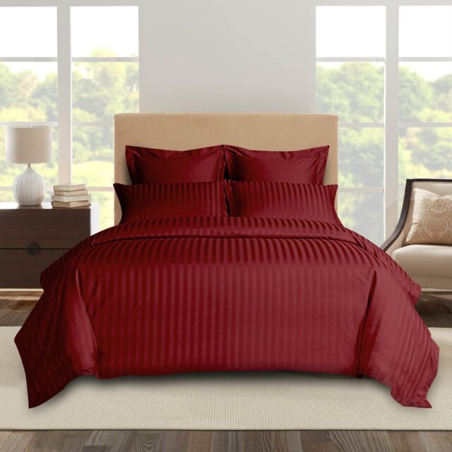Florane Microfibre 250 TC Reversible Modern & Contemporary Stripe Duvet Cover Set with Pillow