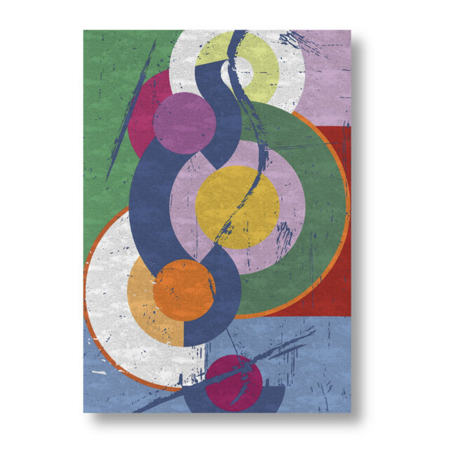 Delainah Flatweave 100% Cotton Blue/Green/Yellow Rug