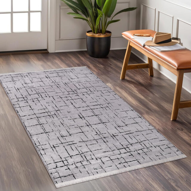 Non Slip Area Rug Low Pile Bedroom Rugs Machine Washable Floor Mat Living Room Carpet - NT0201