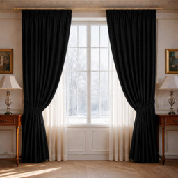 100% Polyester Blackout Pencil Pleat Room Darkening Curtains