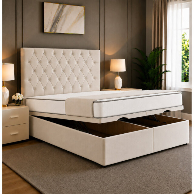 Axton Divan Chesterfield Storage Ottoman Bed Frame