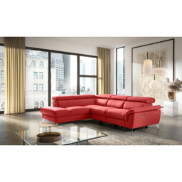 Manhattan Genuine Leather Reclining Corner Sofa