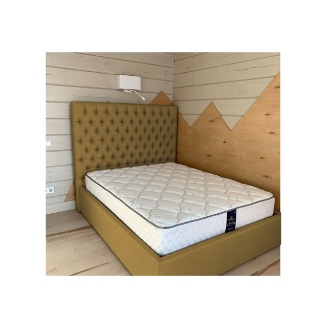 Leon Deshler Upholstered Bed Frame - Plush Velvet with Headboard and Sprung Slats