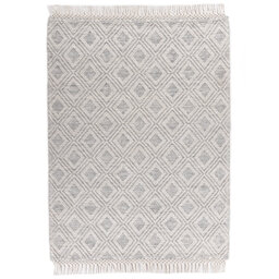 Handwoven Wool/Cotton Natural Rug