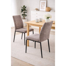 50cm H Polyester Blend Upholstered Metal Side Chair