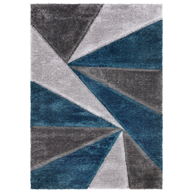 Todi Rug Carpet Runner Mat Geometric Machine Tufted Shag Indoor / Outdoor Area Rug