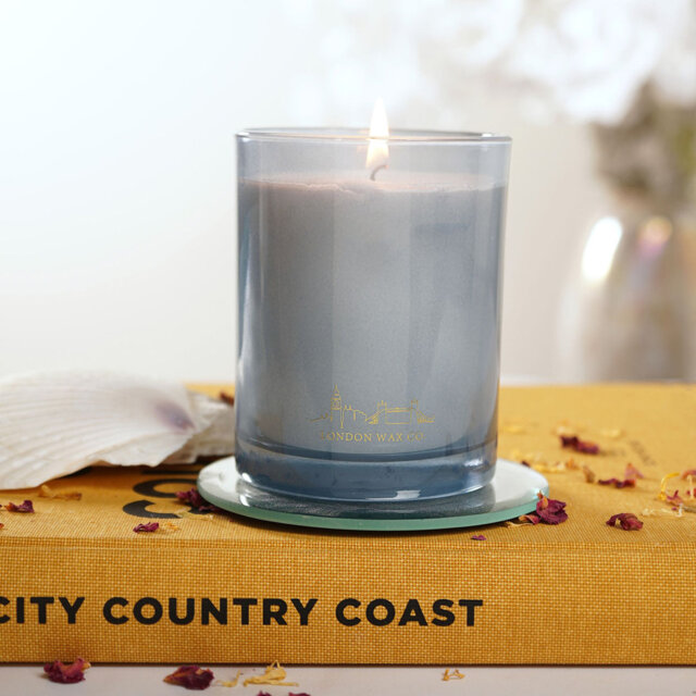 Scented Jar Candle with Glass Holder